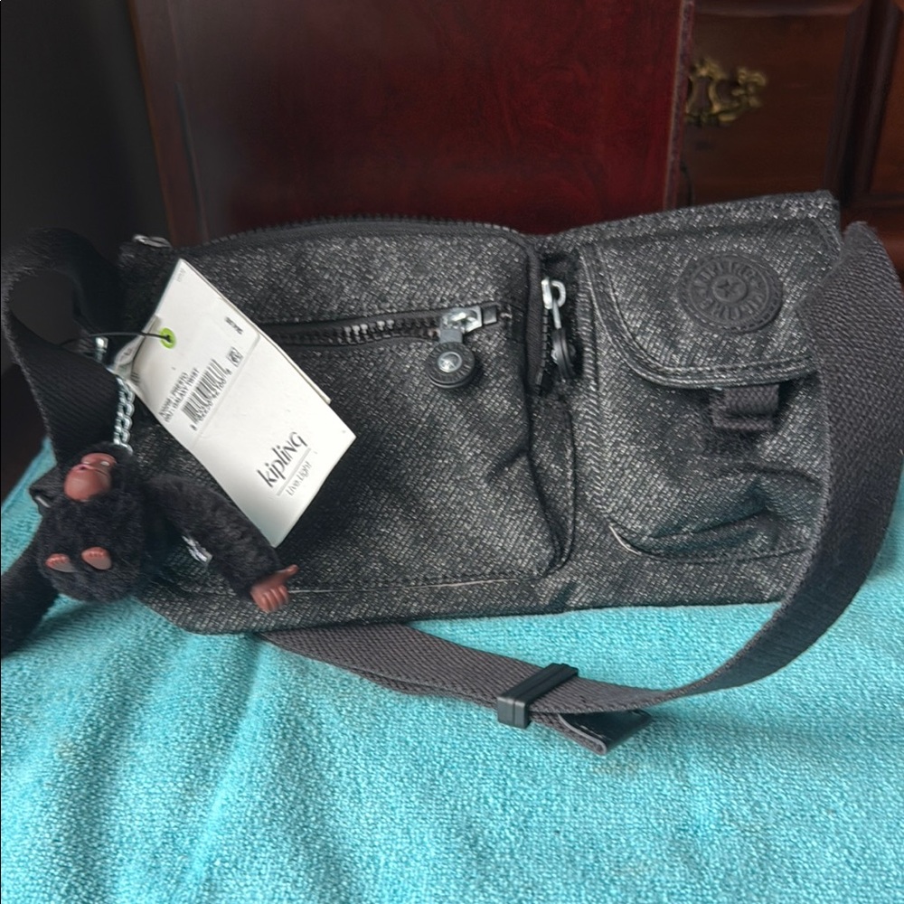 Kipling Black Crossbody Bag - Picture 1 of 6